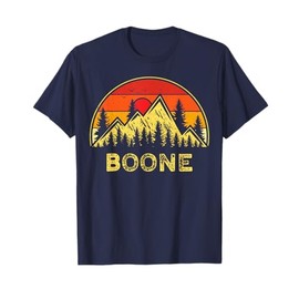 Vintage Boone North Carolina NC Mountains Hiking Souvenir T-Shirt