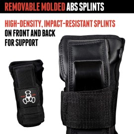 Triple Eight Large Black Wrist Guards for Skateboarding Snowboarding and Roller Skating