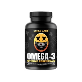 Omega-3 Gymrat Essentials, Aceite de Salmn Concentrado con EPA 400mg y DHA 200mg, Suplemento Alimenticio, 90 Cpsulas                                  