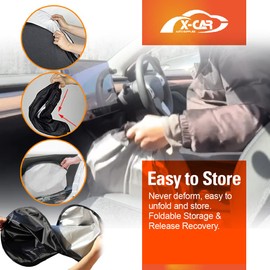 X-CAR Windscreen Sun Shade for Hyundai Palisade 2020-2025 Blocks UV Rays Foldable Custom Wind Screen Sun Visor Protector