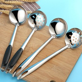 PRETYZOOM Metal Serving Spoons Salad Dressing Ladle Chili Ladle Hot Pot Soup Spoon Stainless Steel Soup Ladle Kitchen Ladle Stainless Steel Dipper Thicken Spoon Hangable Tablespoon