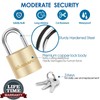 4 Pack Keyed Locks with Keys, Solid Brass Copper Travel