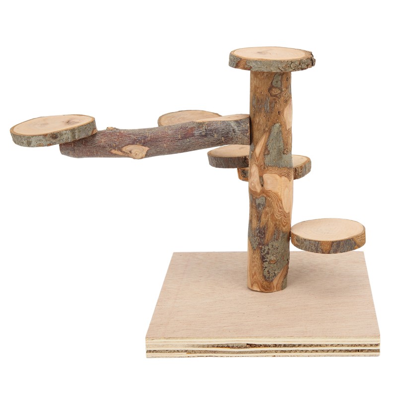 Wooden Hamster Platform Toy Hamster Playground Stand Rotating Ladder for