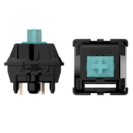 JWK Black T1 V2 Switch, JWICK 67g Tactile Switches SMD Compatible with Full Nylon Housing POM Stem 5 Pins Switches for Mechanical Keyboard (Black T1 67g SMD Compatible 110pcs)