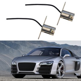 Lecctso 2PCS Car Light Bulb Socket, BA15S LED Bulb Light Lamp Socket Adapter, 1156 Light Bulb Socket Holder with Wire Connector, Automotive LED Bulb Socket Replacement for Car Truck (Long Bracket)