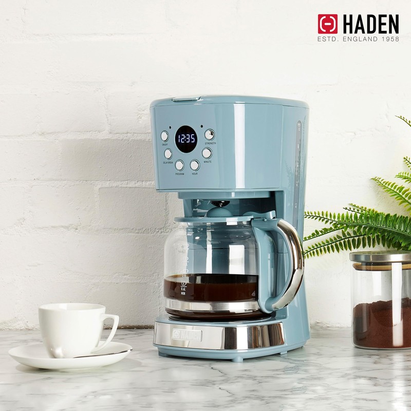 Haden Brighton Coffee Machine, 12 Cup Programmable Drip Coffee Maker