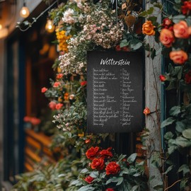 Wetterstein Weather Station 20 x 30 cm Aluminium Composite Panel for Garden Balcony Decorative Board Labelled Funny Sign Stone Decoration Weatherproof RV010 (Motif 01, Aluminium Plate)