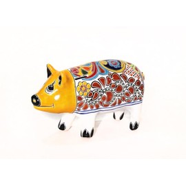 Tierra Fina Talavera Piggy Bank - 6.50" H x 4" W x 11.50" L