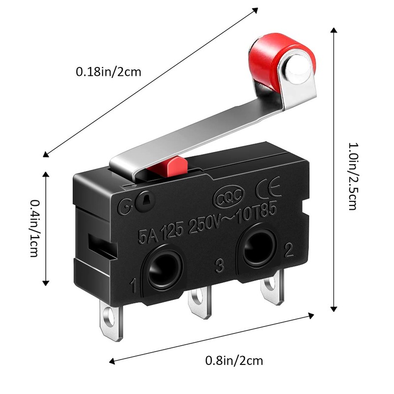 Micro Switch Limit Switch 12 Pieces 125-250 V 5A SPDT