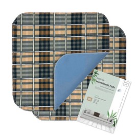 RIQINXIN Nursing Bedwetting Waterproof Sheet Nursing Waterproof Seat Cushion 2 Piece Waterproof Breathable Elderly Unisex 21.3 x 22.0 inches (54 x 56 cm) Lattice