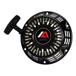 AlveyTech Black 196cc 6.5 Hp Recoil Pull Starter - for The Honda GX120 & GX160 Gas Engines, Manco, Scooter, Lawnmower, Generator, Go-Kart Engine, Riding Lawn Mower, Rope Cord Assembly, Pull Start