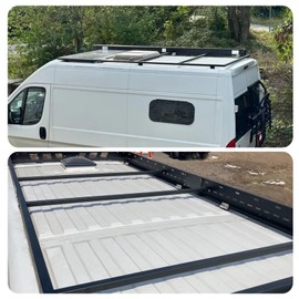 Van Roof Rack Mount Kit,Mushroom Head Holder Roof Rack Brackets,304 Stainless Steel Van Roof Rack for ProMaster, Boxer, Jumper, Ducato,Movano (4)