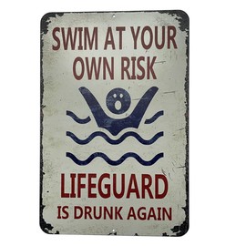 Pool Rules Swim Tin Sign, Pool Knowledge Metal Tin Sign, Pool Rules Planing Education, Swimming Pool Rules Sign For Outdoor Security Farm Yard Warning Decoratives (06