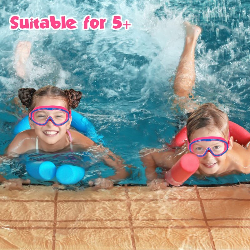 Kids Swimming Goggles, Professional Anti-Fog Kids Goggles UV Protection Boys,