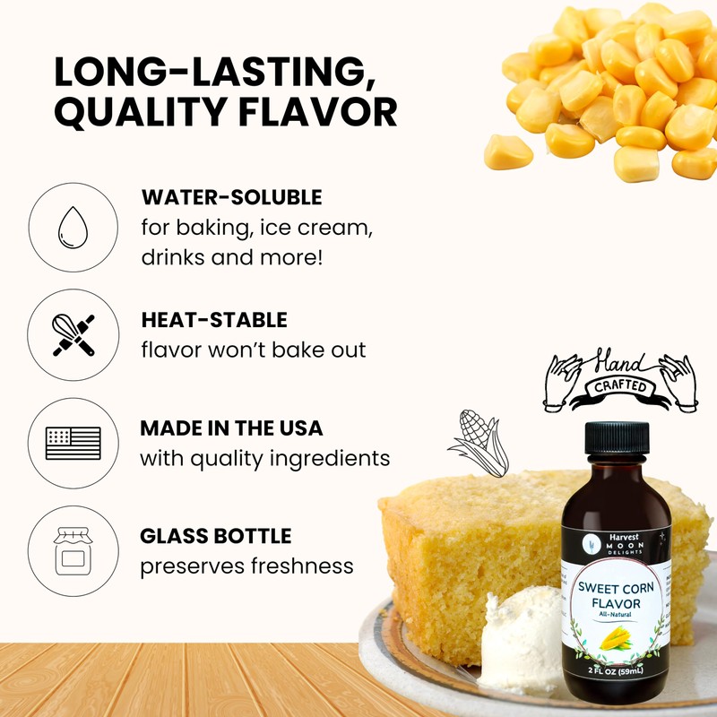 Natural Sweet Corn Flavor Extract - 2 oz - Water-Soluble