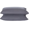 Pillowcases Set of 2 Gray Envelope Closure End Easy Fit
