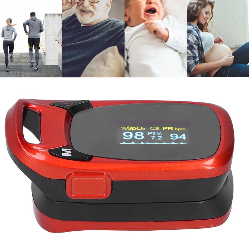 Fingertip Pulse Oximeter Digital Battery Blood Oxygen Saturation Monitor with