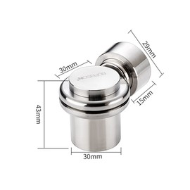 AHLOKI 2 PCS Stainless Steel Magnetic Door Stop,Conceal Screw Mount Door Stopper, Silver, Floor Mount Door Holder Doorstop, Keep Your Door Open