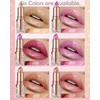 Glitter Metallic Pink Lipstick Shimmer Nude Lip Gloss Long Lasting