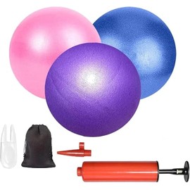 Venbytech for 3Pcs Mini Exercise Yoga Ball, 6 Inch Small 6 inch, Purple/Blue/Pink