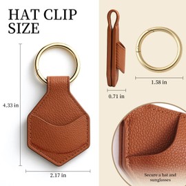 JCWPVA Magnetic Hat Clip for Travel on Bag, Strong Hold Hat Holder for Beach Cruise and Cabin Essentials, Secure Hanging for Hats and Sunglasses, Lightweight Portable Bag Accessory(Brown)
