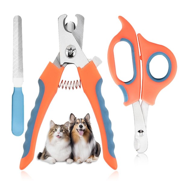 BECHS 2 Pcs Krallenschere Katzen Hunde Krallenschneider Mit Hülle Nagelknipser