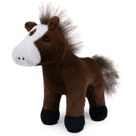 Ice King Bear Pony Stuffed Animal Horse Plush Toy 7 Inches (Brown)