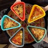 KEVJES 2-Pack Reusable Silicone Leftover Pizza Slice Storage Container with