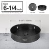 6-1/4 Inch Hole Saw with 1/2" Hex Shank Quick Change