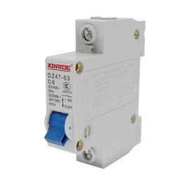 VictorsHome Miniature Circuit Breaker Low Voltage DZ47-63 1 Pole 6A 230V 400V DIN Rail Mount C6