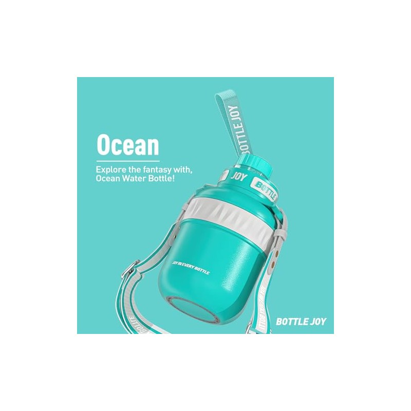 BOTTLE JOY Stainless-Steel Water Bottle: Leakproof Lid, Perfect Sip, Double
