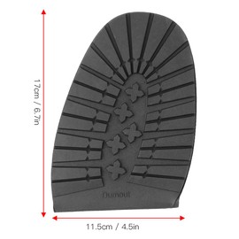 Yosoo Anti Slip Shoe Soles, Rubber Soles Shoes Repair Accessories, can Relieve Foot Pain When Walking and Provide Comfort (Black Forefoot)