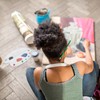 Relaxdays Mixing Palette for Paints, Painting Palette with Finger Hole,