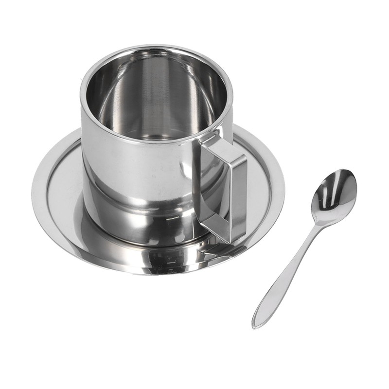 3PCS/Set Insulated Coffee Cup Set Stainless Steel Double Walled Mugs