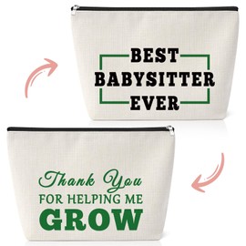 Baby Sitter Gift Ideas for Women Babysitters Gifts Makeup Bag Thank You Gift for Nanny Family Babysitter New Year Thanksgiving Christmas Birthday Gift for Childcare Provider Caregiver Cosmetic Pouch