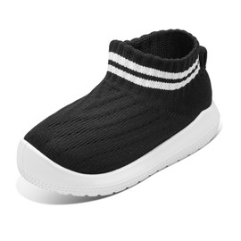 BICLUD Toddler Boy Girl Shoes Breathable Walking Sneakers Sock Shoes-1156 Black 27