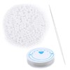 QFEHTHSK 1000 Perforated Beads, 1 Roll of Needle Thread, 1