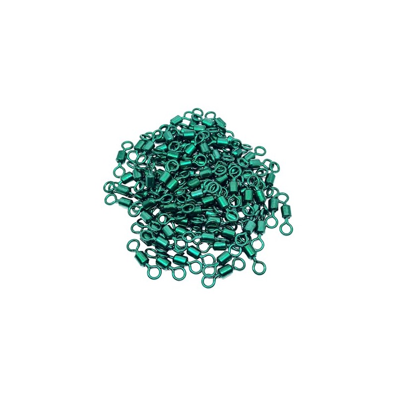Sea fishing extra strong metallic green power swivels (2/0# Pack