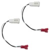 Zafina-UP 2pcs Front Dash Tweeters Speaker Wiring Harness Adapter Connector