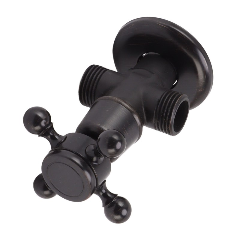 Angle Stop Valve Retro Copper Cross Handle Water Stop Valve
