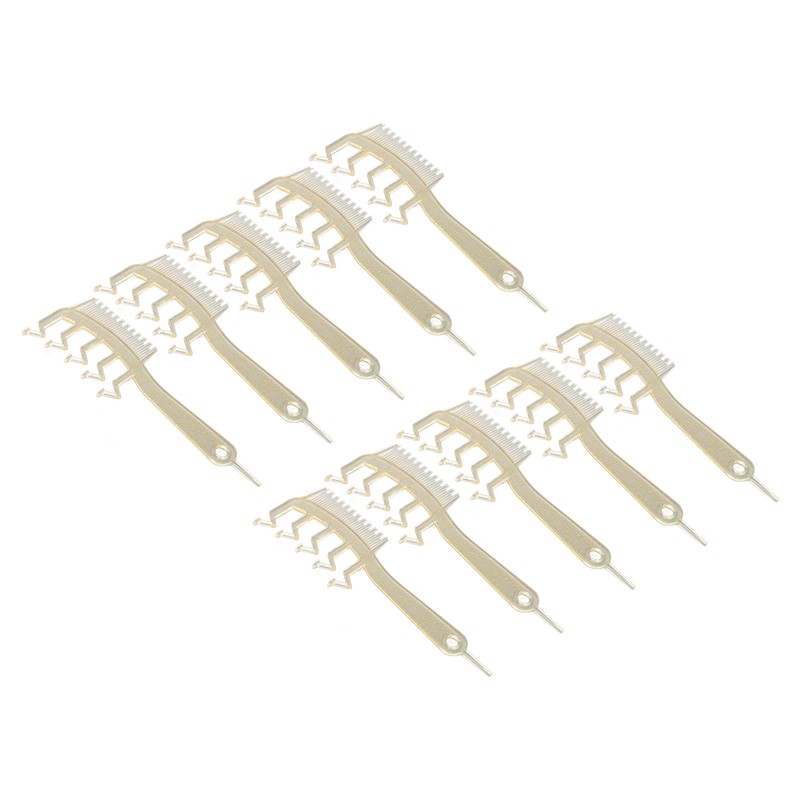 10pcs Z Shaped Wide Tooth Comb Stylish Portable Double Sided
