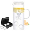 Glass Pitcher with Lid - High Heat Resistance Stovetop Safe