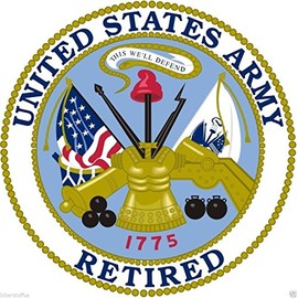 US Army Retired Toolbox Sticker Laptop Sticker Hardhat Sticker
