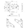 QCAA Stainless Steel Light Tee Hinge, with Stainless Steel Screw,