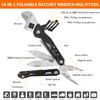 Adjustable Ratchet Wrench Multitool, 14-IN-1 Foldable EDC Tool, Camping Accessories