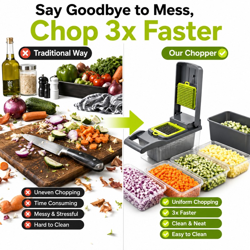 Multifunctional Vegetable Cutter for Kitchen Prep – Easy Shredding, Dicing