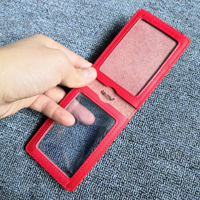 Hibate Genuine Leather Oyster Card Holder Bus Travel Pass Holders