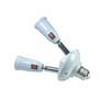 YCSSSD 360 Degrees Adjustable 2 in 1 E26/E27 Splitter Socket