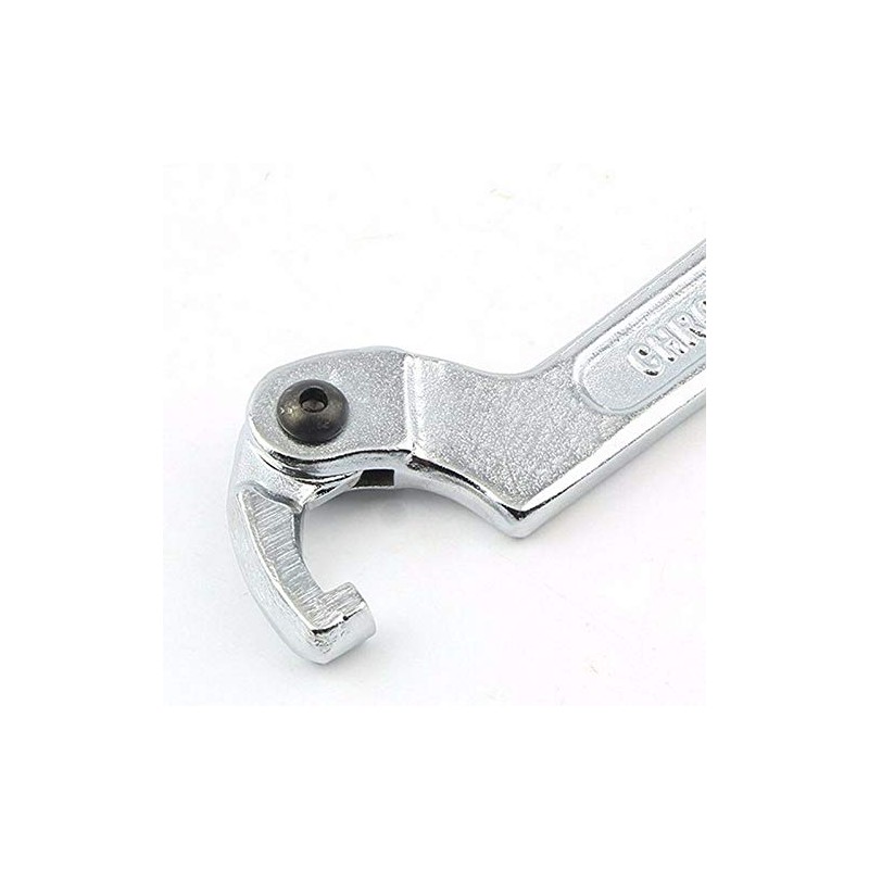 TOOLSTAR Hook Wrench C Wrench 32-76mm Adjustable Hook Wrench Chrome