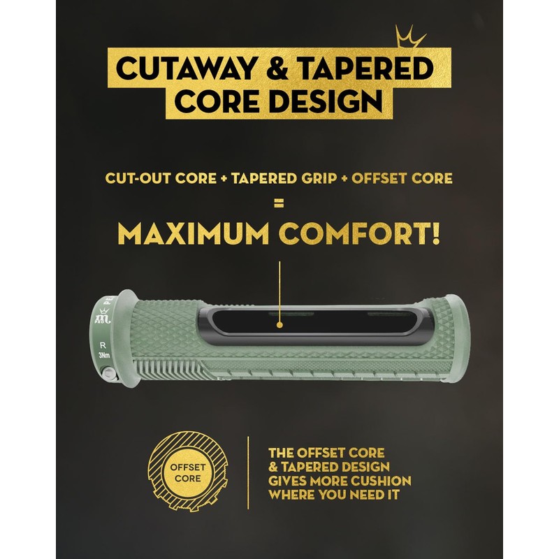 Peaty's Monarch Pro Mountain Bike Impugnature - Knurl per Controllo